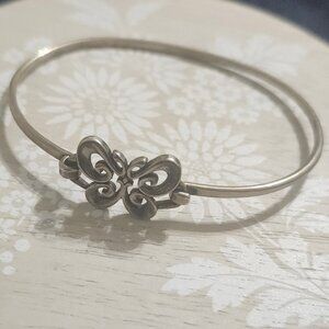 James Avery Butterfly Hook Sterling Silver Bracelet Bangle Rare